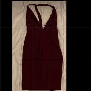 Lulus burgundy form fitting dress